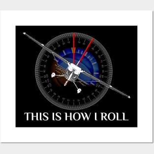 This Is How We Roll Pilot Shirt Funny Airplane Aircraft Tees T-Shirt Posters and Art